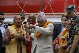राष्ट्रपति पौडेलबाट गुह्येश्वरीमा अर्घ्यदान