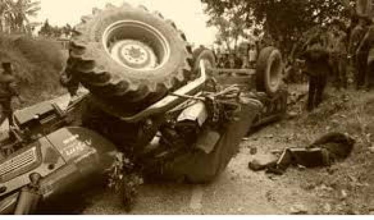 ट्र्याक्टर दुर्घटनामा सहचालकको मृत्यु