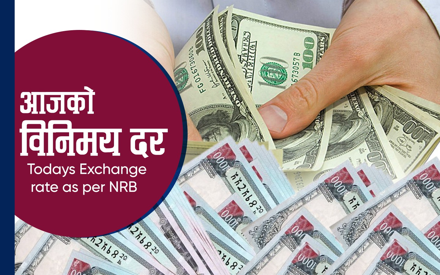 यस्तो छ आजका लागि विदेशी मुद्राको विनिमयदर
