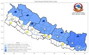 आजको मौसम पूर्वानुमान : पहाडी क्षेत्रमा बादल र तराईमा तातो लहर