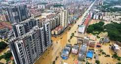 चीनमा बाढीका कारण ३९ जनाको मृत्यु नौ अझै वेपत्ता