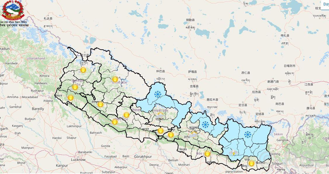 कर्णाली र सुदूरपश्चिम प्रदेशमा पश्चिमी वायुको प्रभाव