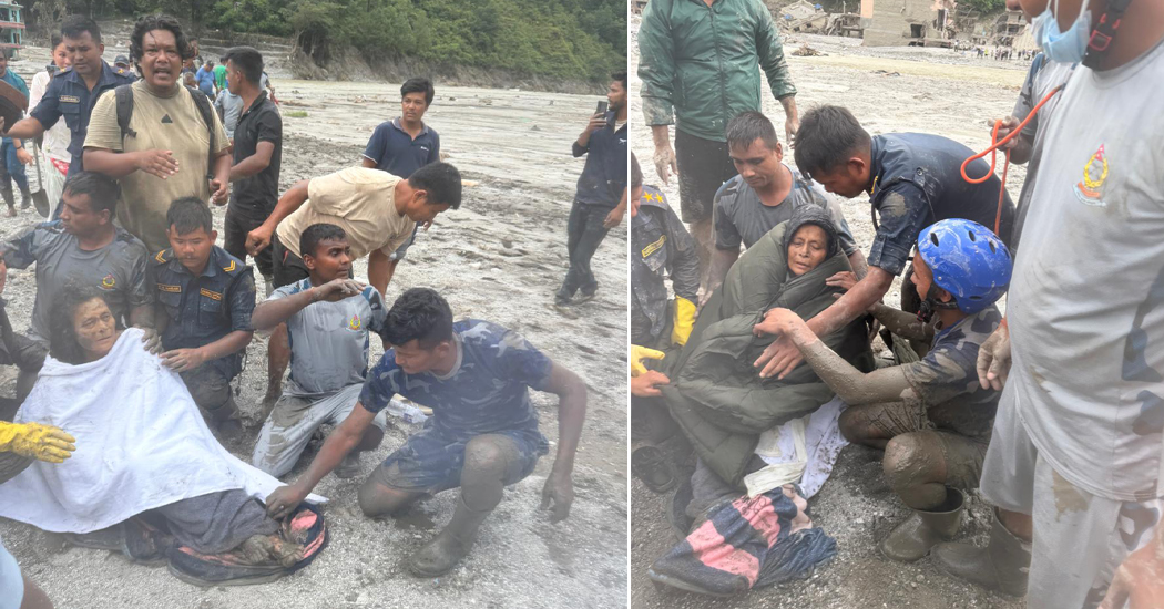 बाढीपछि बेपत्ता अन्दाजी ६० वर्षीया चण्डिकाको उद्धार