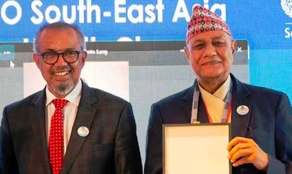 ‘पब्लिक हेल्थ च्याम्पियन’ अवार्ड २०२६’ बाट नेपाल नेत्रज्योति सङ्घ सम्मानित